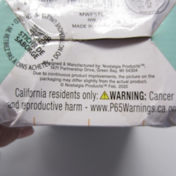 Nostalgia MyMini Personal Electric Waffle Maker, MWF5TL Teal Blue - Picture 10 of 15